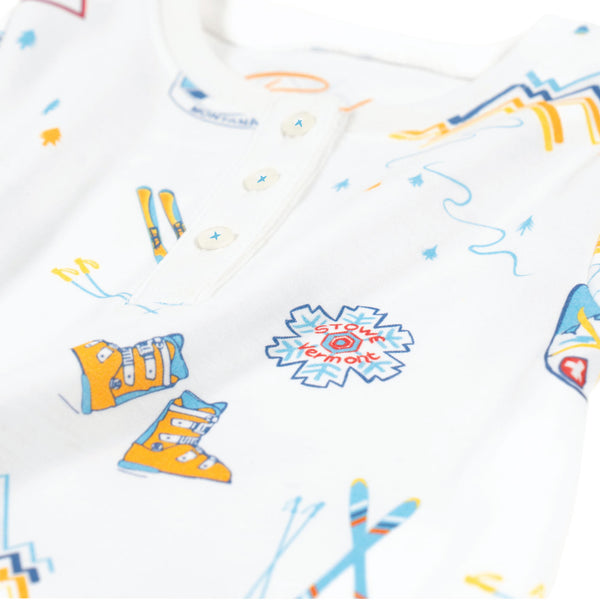 Groovy Ski Baby Onesie + Hat