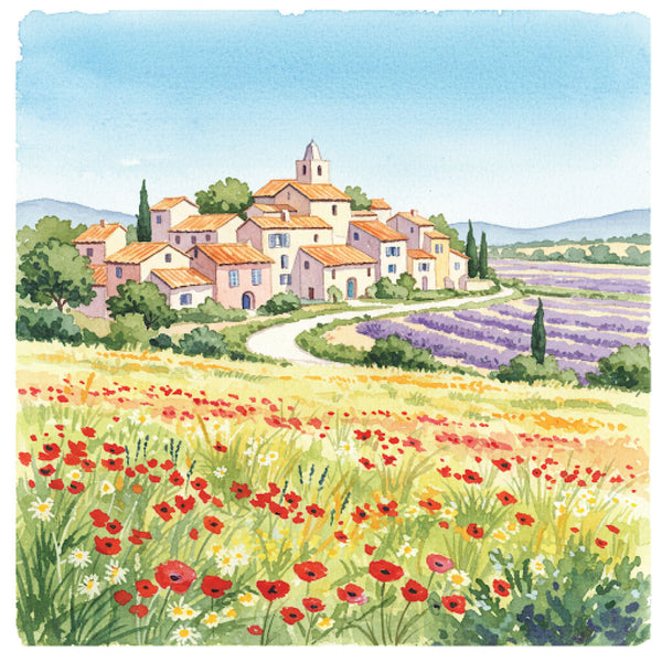 Provence Summer Flowers Baby Onesie + Hat