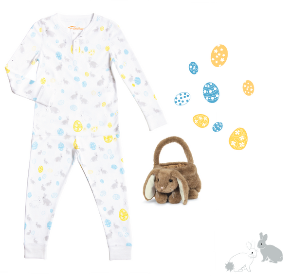 Easter cotton pajamas with bunny bag Petidoux