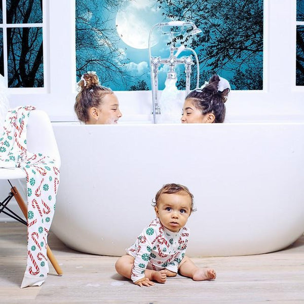 Candy Cane baby onesie pajamas Petidoux baby brody 