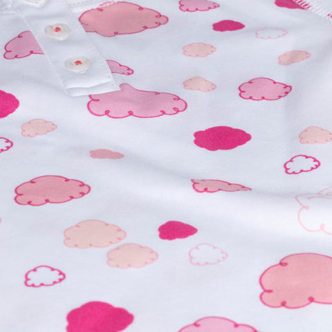 pink clouds girls pajamas Petidoux