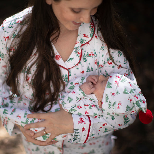 matching set baby and mom Womens Christmas Pajamas Womens Reindeer Pajamas pjs soft christmas winter favorite gift Petidoux