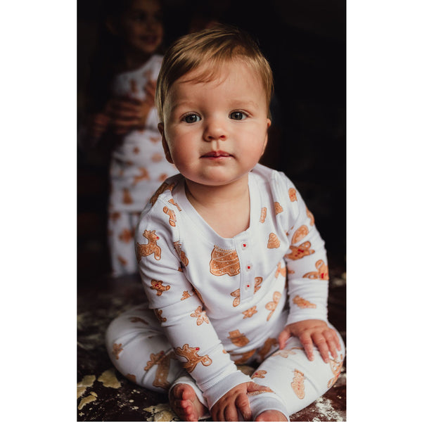 Christmas cookies pajamas baby girl boy  Petidoux pajamas party christmas morning brother baby 