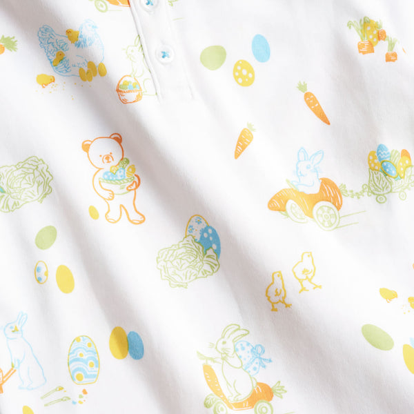 Easter egg hunt Easter bunny pajamas Petidoux  detail close-up