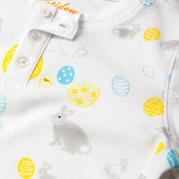 Easter cotton eggs bunnies pajamas pjs spring close-up Petidoux