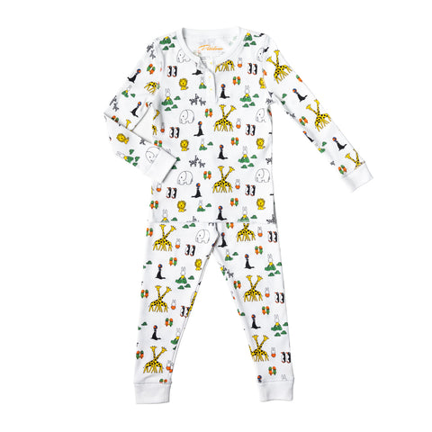 Miffy zoo lion elephant zebra animals pajamas pjs organic cute soft best favorite ball parrots softest gift long sleeves boys girls unisex gender neutral Petidoux