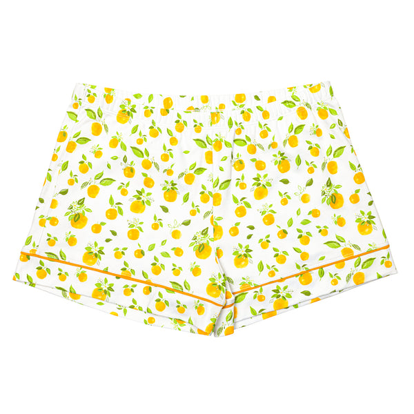 Orange blossoms women pajamas pjs family match cute gift present Mother's Day italy Sicily short sleeves soft no-chemical favorite cute cutest best summer shorts Petidoux
