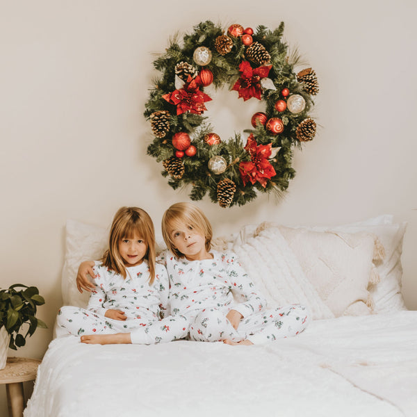 Christmas pajamas Jingle bells candy canes mistletoe boy girl sister brother toddler best favorite pajamas Petidoux