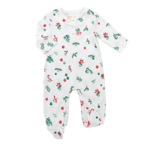 Ingle Bells Christmas pajamas baby onesie with hat soft cute gift print Petidoux