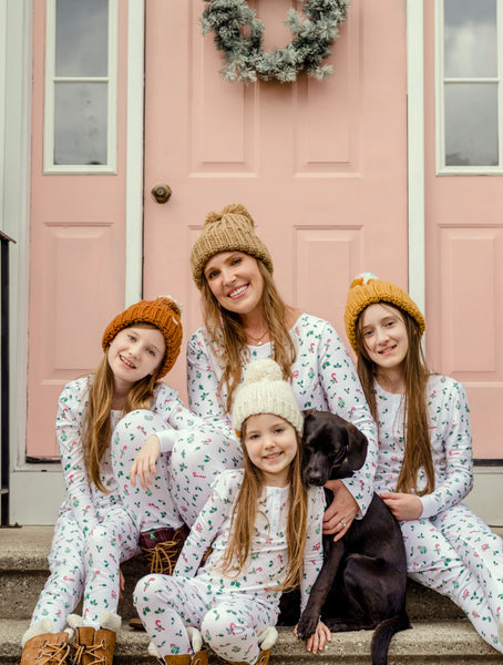 Favorite holiday family long sleeve women christmas gift soft best quality great match kids candy cane family together dog girls mom Petidoux