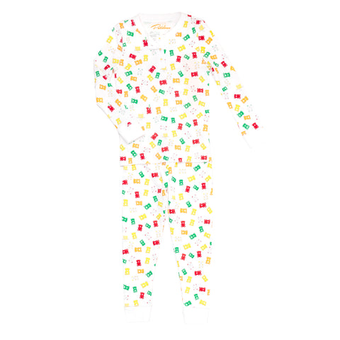 Gummy bear pajamas pjs boys girls cotton chemical-free cute candies colorful party long-sleeves Petidoux 