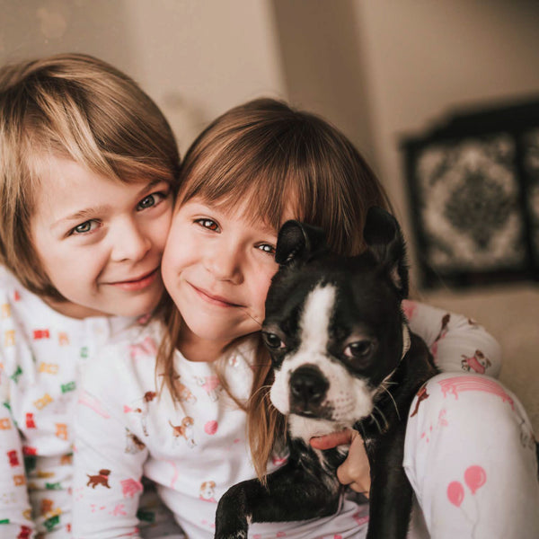 Pink Pawprints in the Park Pajamas