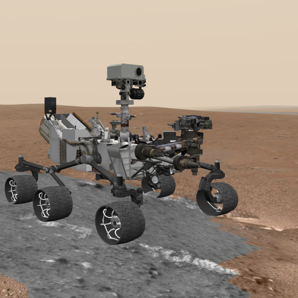 Curiosity robot on Mars Petidoux 