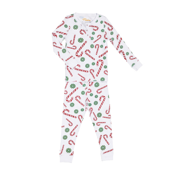 Candy canes christmas pajamas Petidoux toddler jammies pima cotton soft 