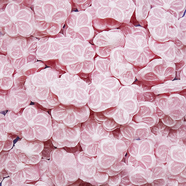 bonbons a la rose pink flower shaped sweets